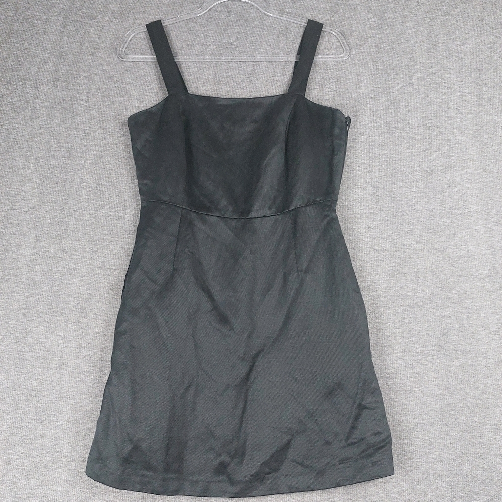 ARITZIA WILFRED WOMENS  ROSEMOND LINEN BLEND SLEEVELESS LITTLE BLACK DRESS SZ 4